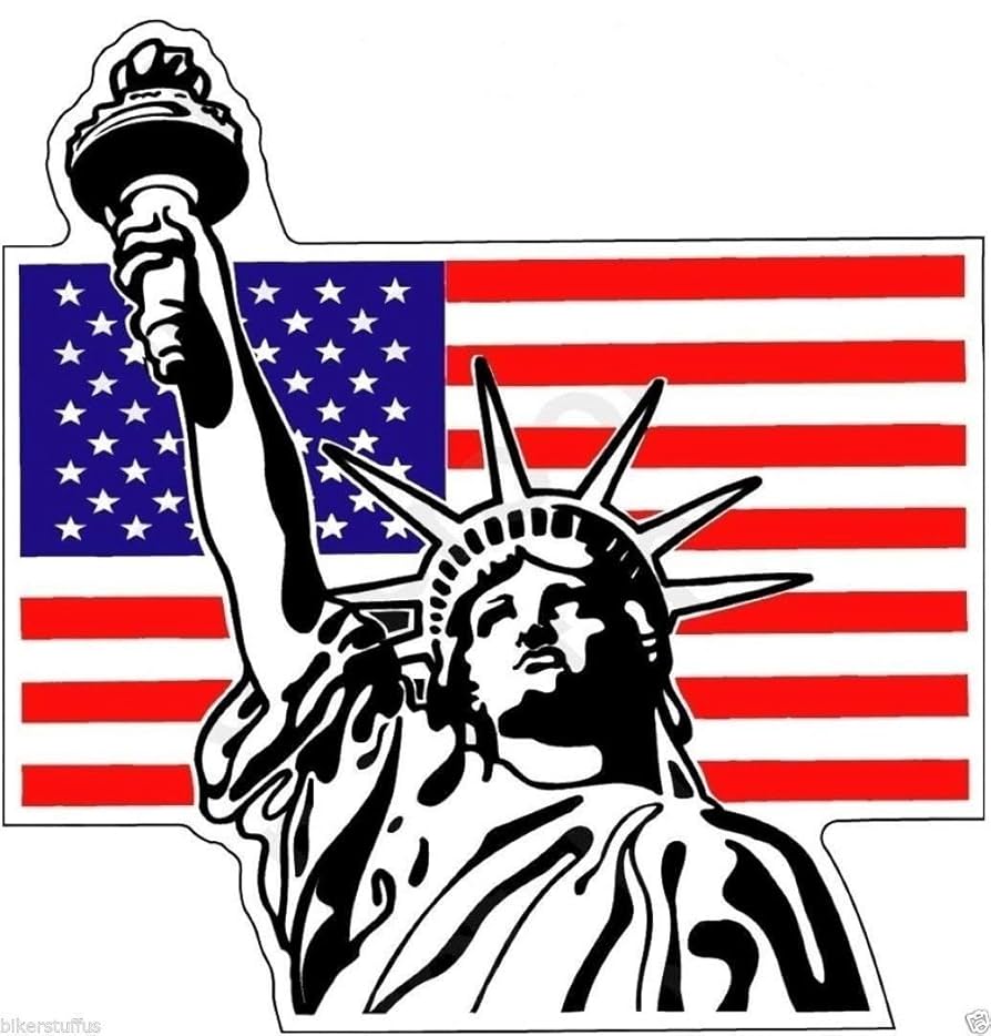 Amazon.com: MFX Design Statue of Liberty with USA Flag